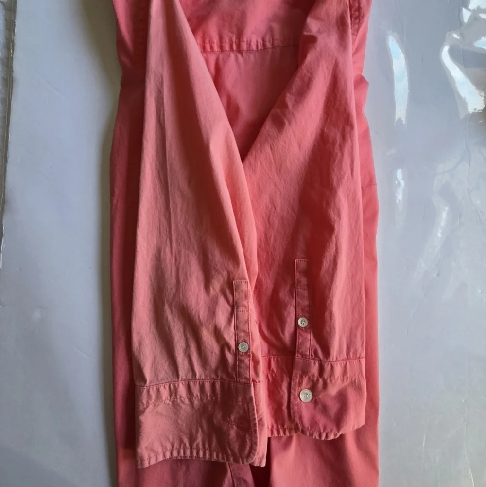 J.Crew Coral Button-Up Stretch Shirt